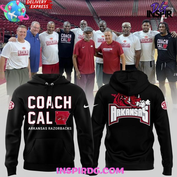 Arkansas Razorback Coach John Calipari 2024 Black Hoodie