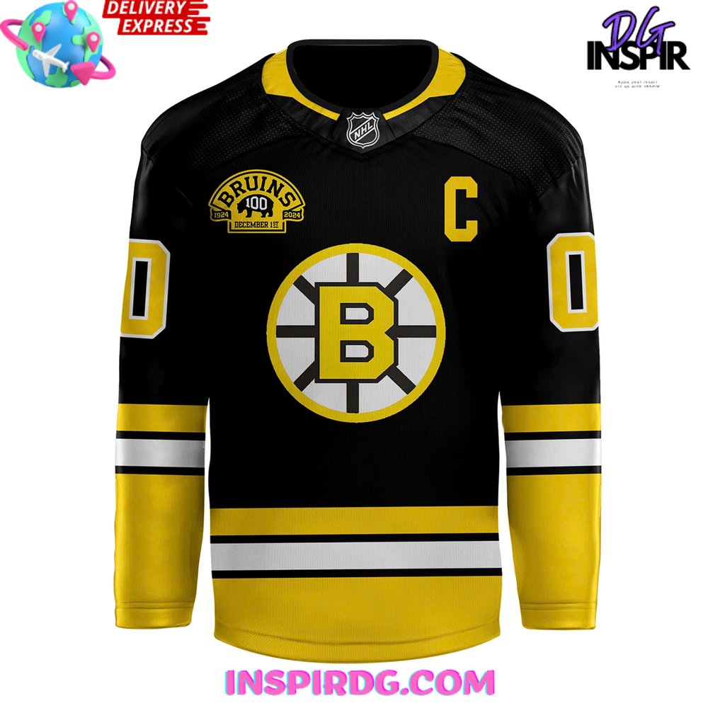 Boston Bruins Centennial Game 2024 Hockey Jersey InspirDG