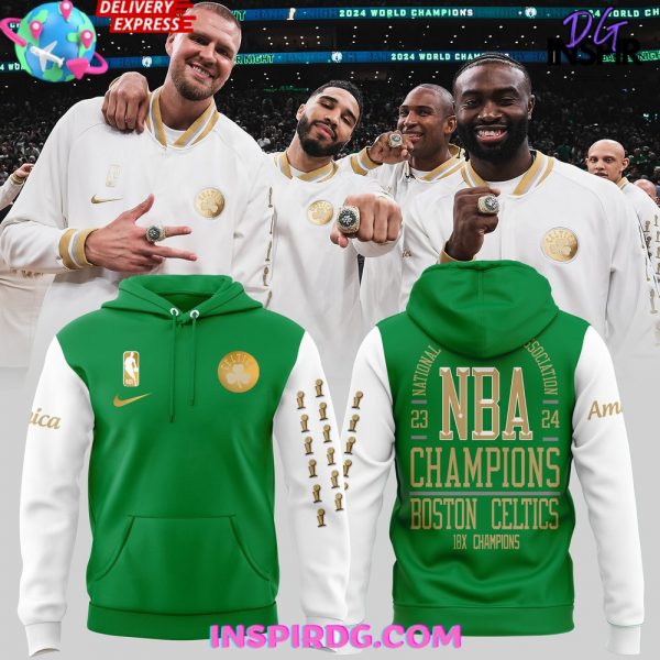 Boston Celtics 18X NBA Champions Special Green Hoodie