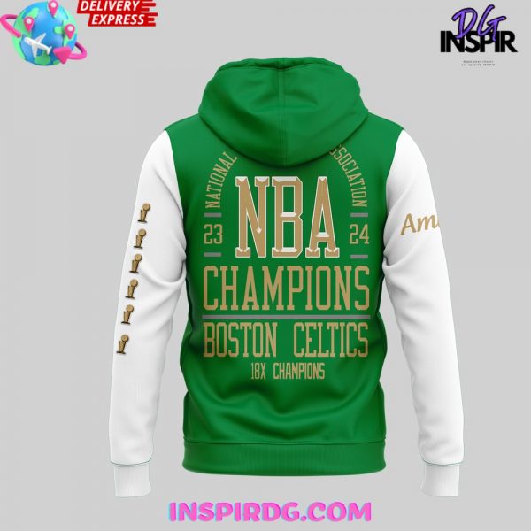 Boston Celtics 18X NBA Champions Special Green Hoodie