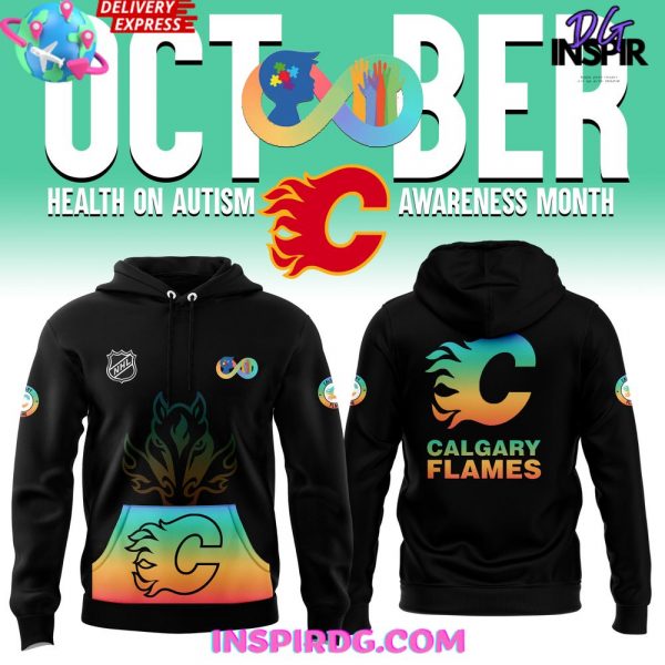 Calgary Flames Health on Autism Awareness Month 2024 Hoodie