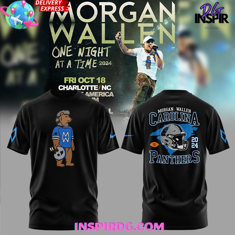 Carolina Panthers x Morgan Wallen 2024 Black T-Shirt Carolina Panthers x Morgan Wallen 2024 Black T-Shirt