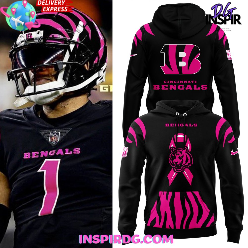 Cincinnati Bengals Breast Cancer 2024 Hoodie InspirDG