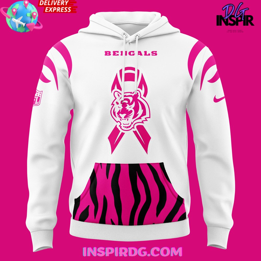 Pink bengals sweatshirt hotsell