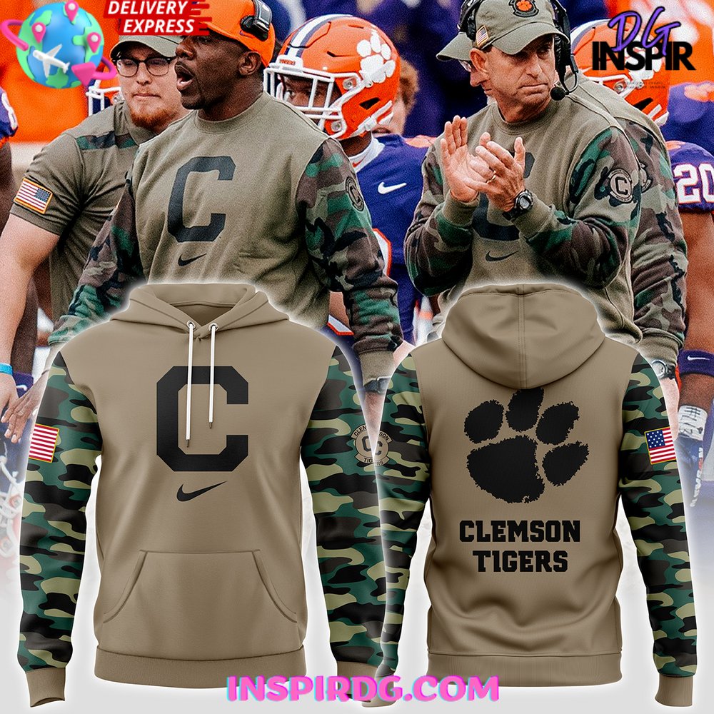 Clemson Tigers 2024 Camouflage Hoodie InspirDG