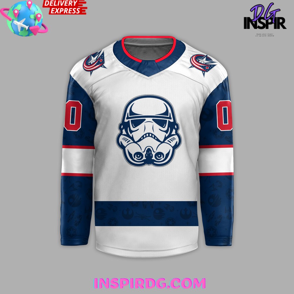 Columbus Blue Jackets x Star Wars Night 2024 Custom Hockey Jersey InspirDG