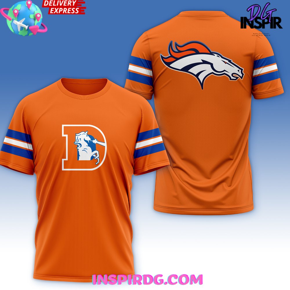 Denver Broncos Throwback To 77 Orange T Shirt InspirDG