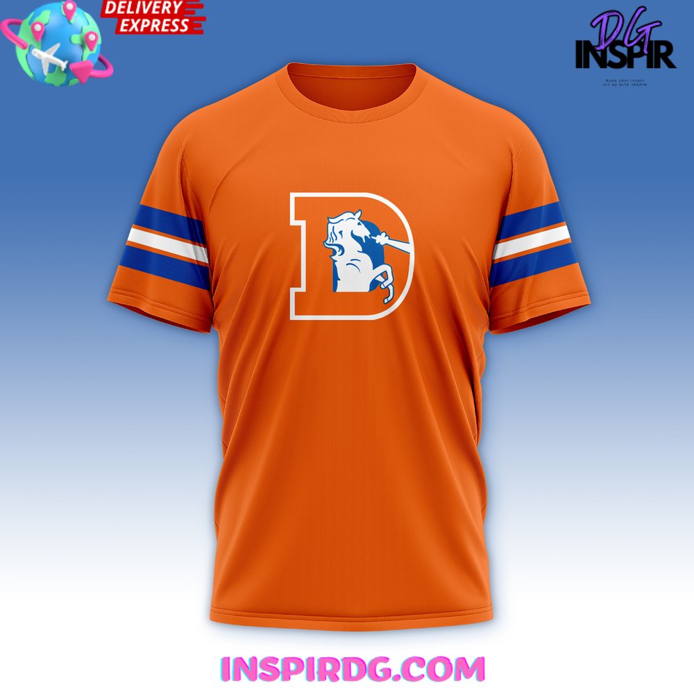 Denver Broncos Throwback To 77 Orange T Shirt InspirDG