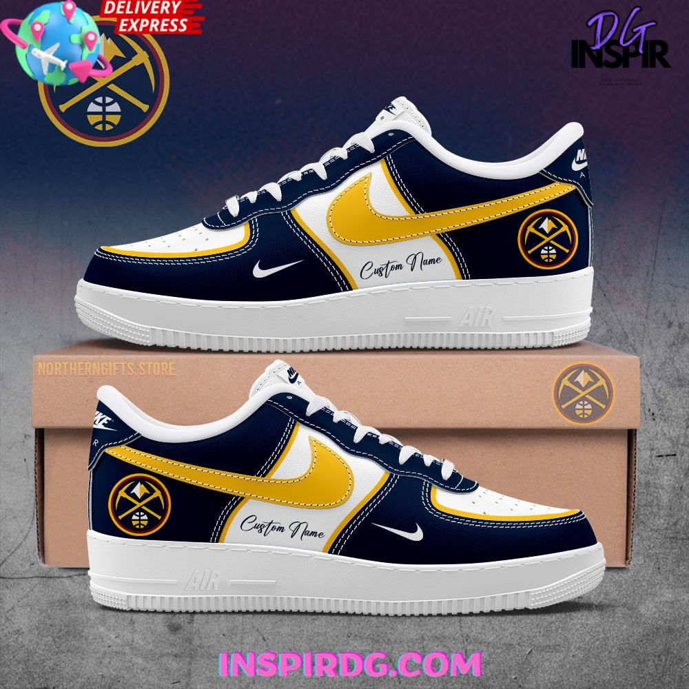 Denver Nuggets City Edition Custom Nike Air Force 1 InspirDG