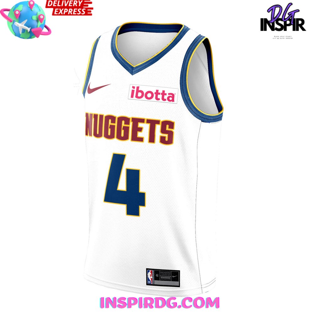 Denver nuggets white gold jersey hotsell