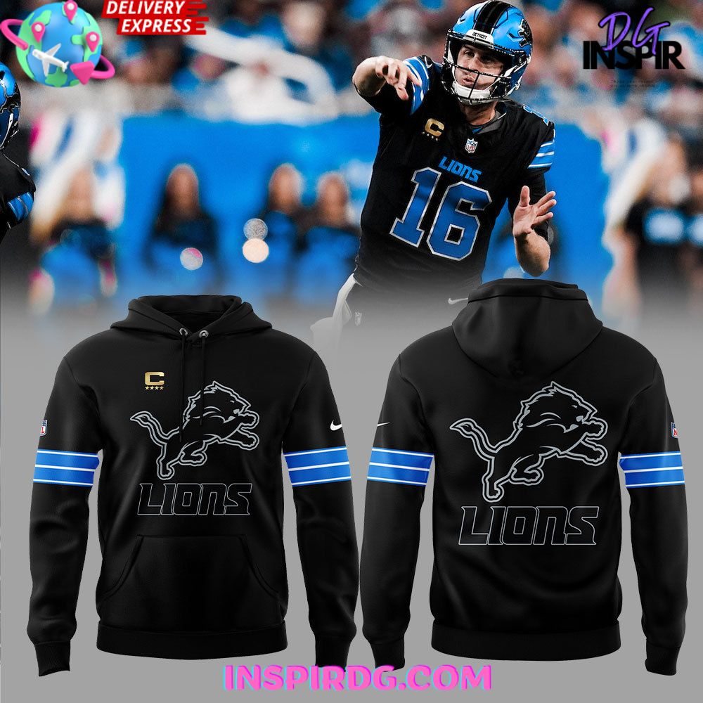 Detroit Lions New Season 2024 Black Hoodie InspirDG