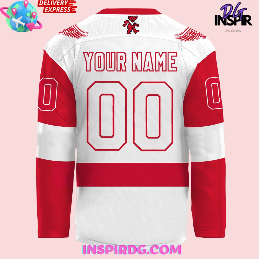 Detroit Red Wings Grateful Dead Night 2024 Hockey Jersey InspirDG