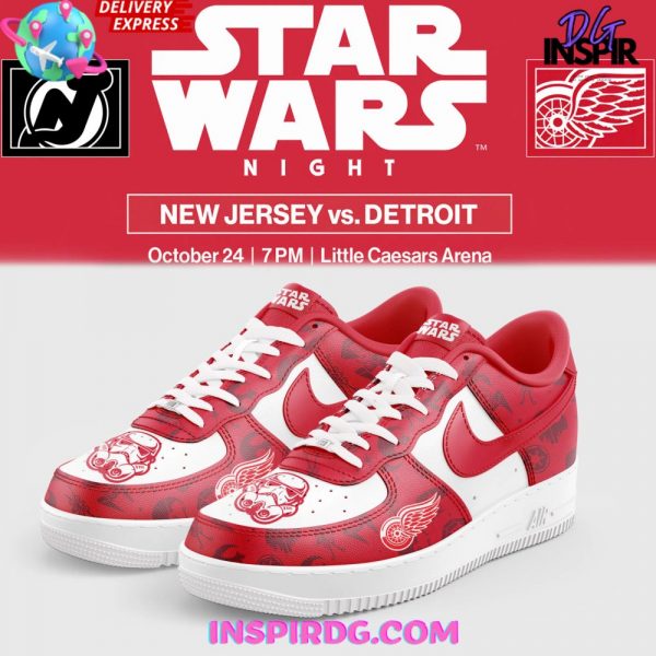 Detroit Red Wings x Star Wars Night 2024 Nike Air Force 1