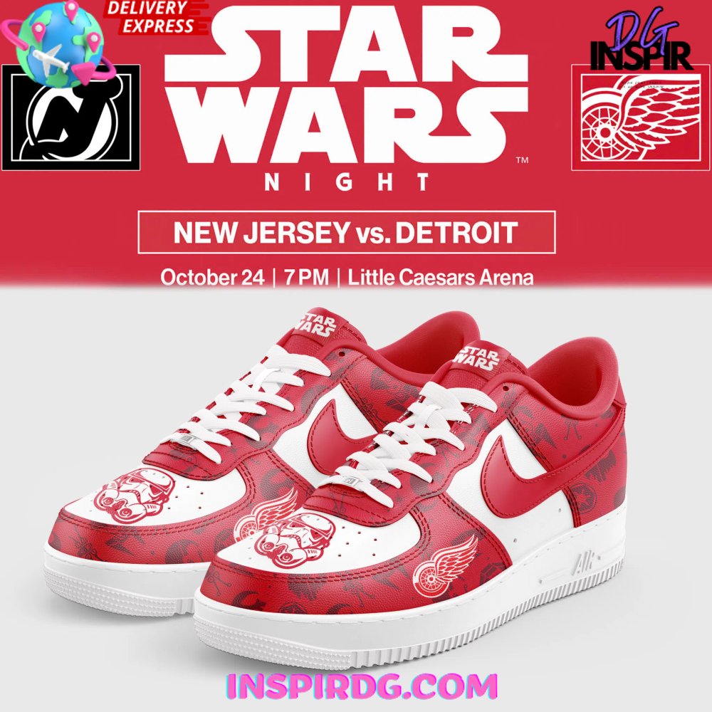 Detroit Red Wings x Star Wars Night 2024 Nike Air Force 1 Detroit Red Wings x Star Wars Night 2024 Nike Air Force 1