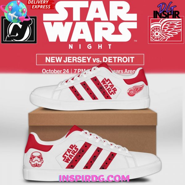 Detroit Red Wings x Star Wars Night 2024 Stan Smith Shoes