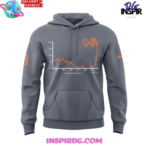 Detroit Tigers Gritty 2024 Gray Hoodie