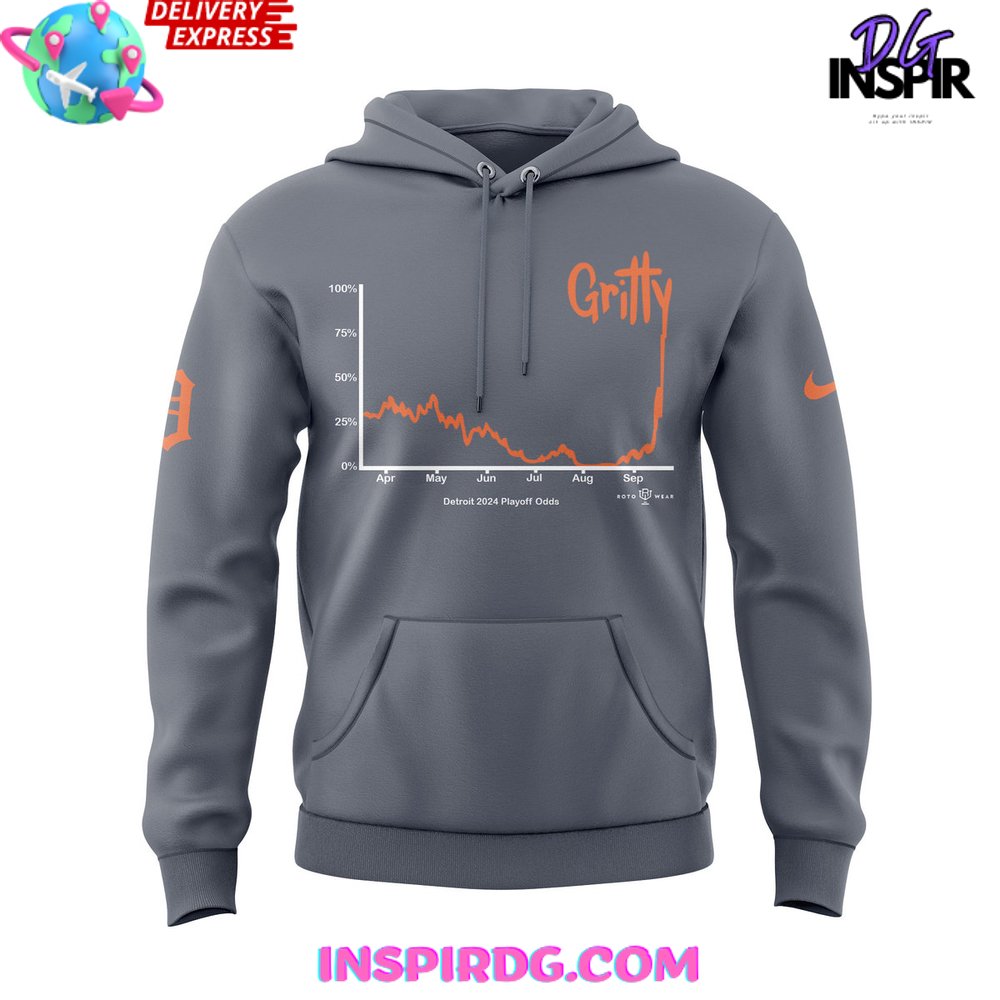 Detroit Tigers Gritty 2024 Gray Hoodie Detroit Tigers Gritty 2024 Gray Hoodie