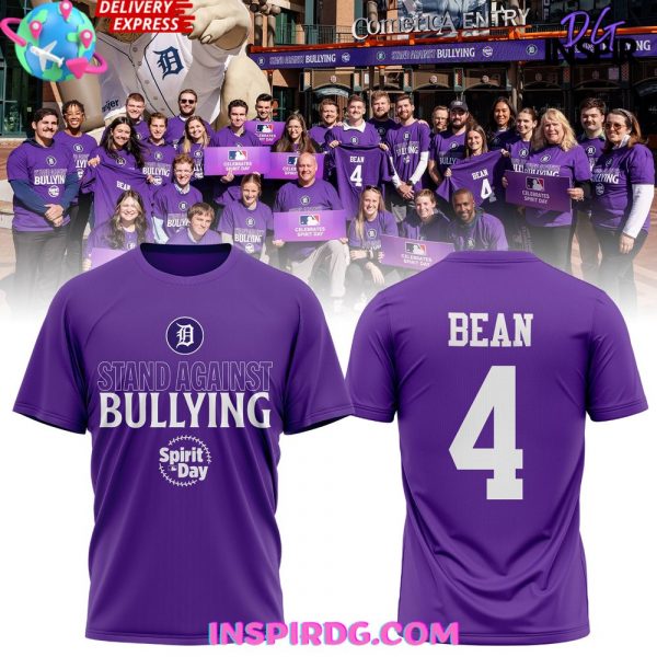 Detroit Tigers Stand Against Bullying Spirit Day 2024 T-Shirt