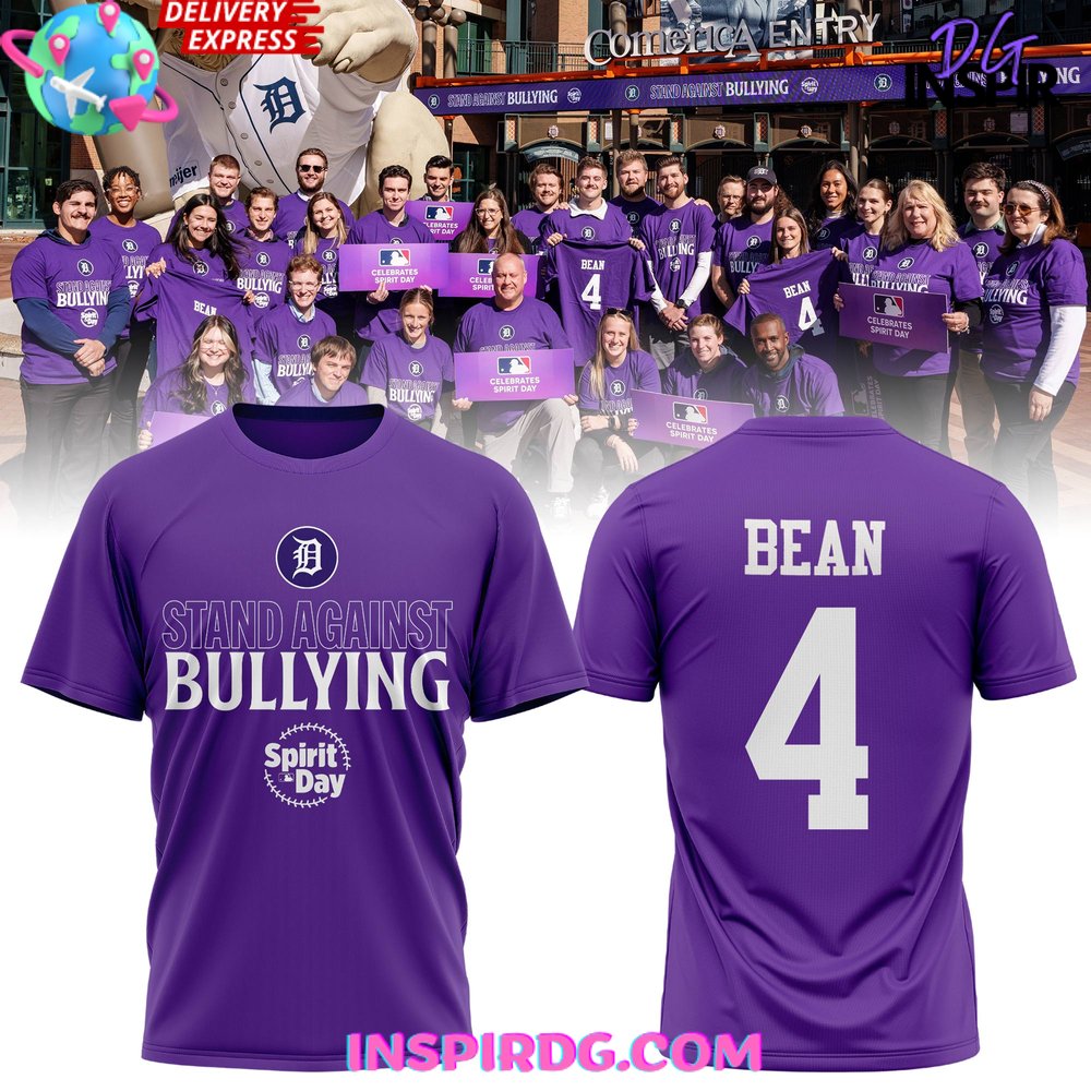 Detroit Tigers Stand Against Bullying Spirit Day 2024 T-Shirt Detroit Tigers Stand Against Bullying Spirit Day 2024 T-Shirt