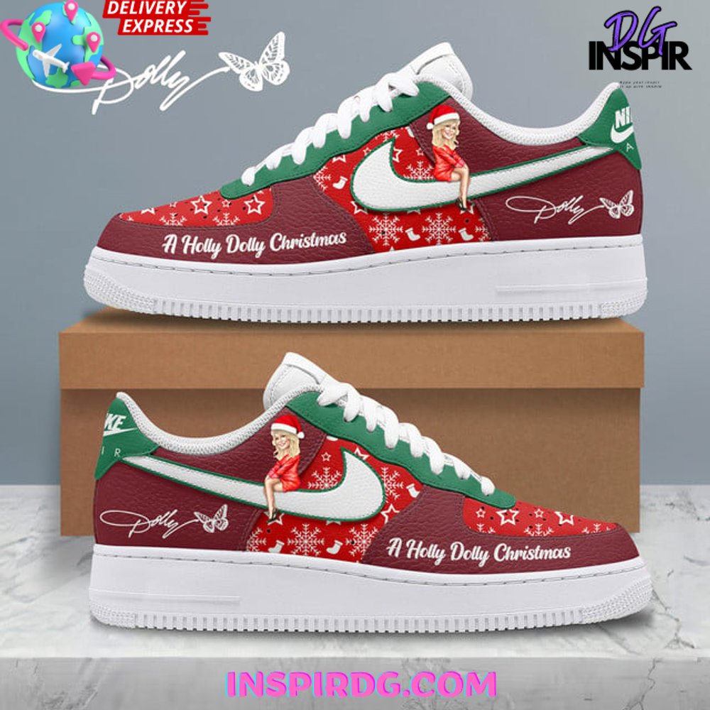 Dolly Parton A Holly Dolly Christmas Nike Air Force 1 InspirDG