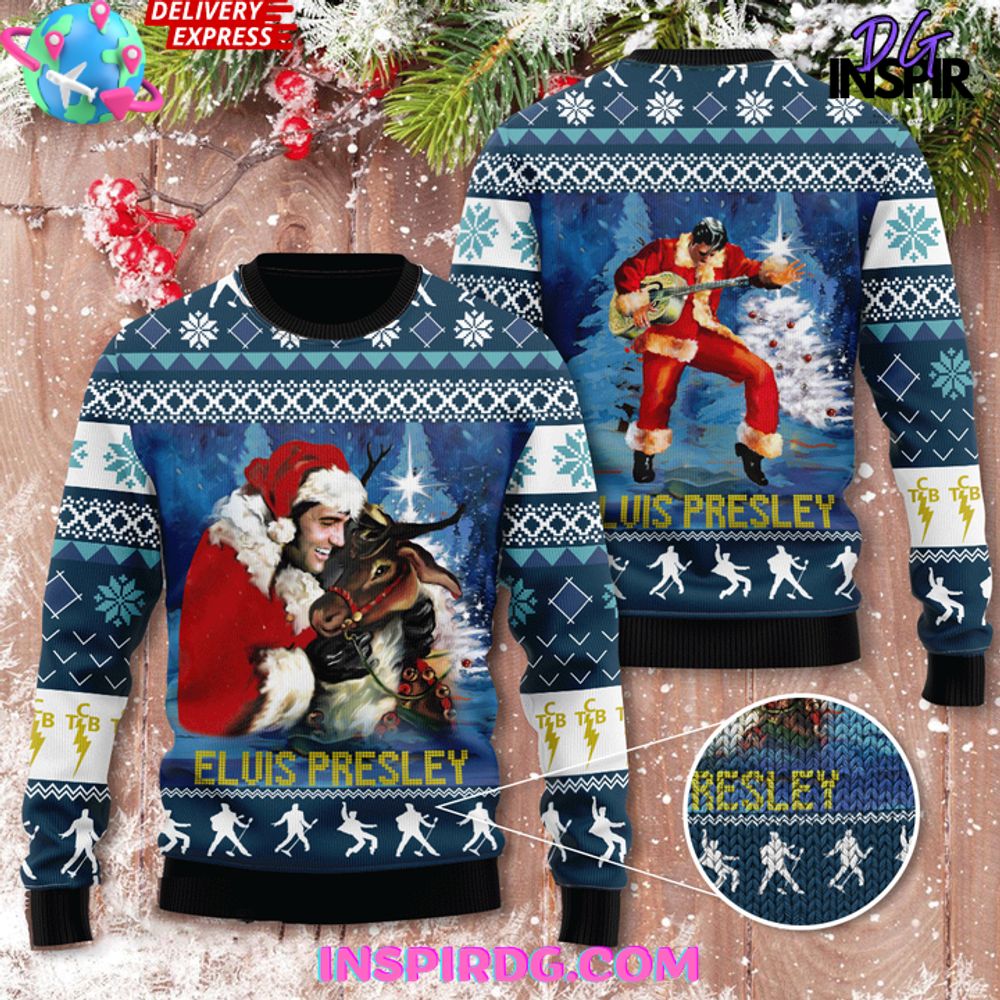 Elvis Presley Christmas Special Sweater InspirDG