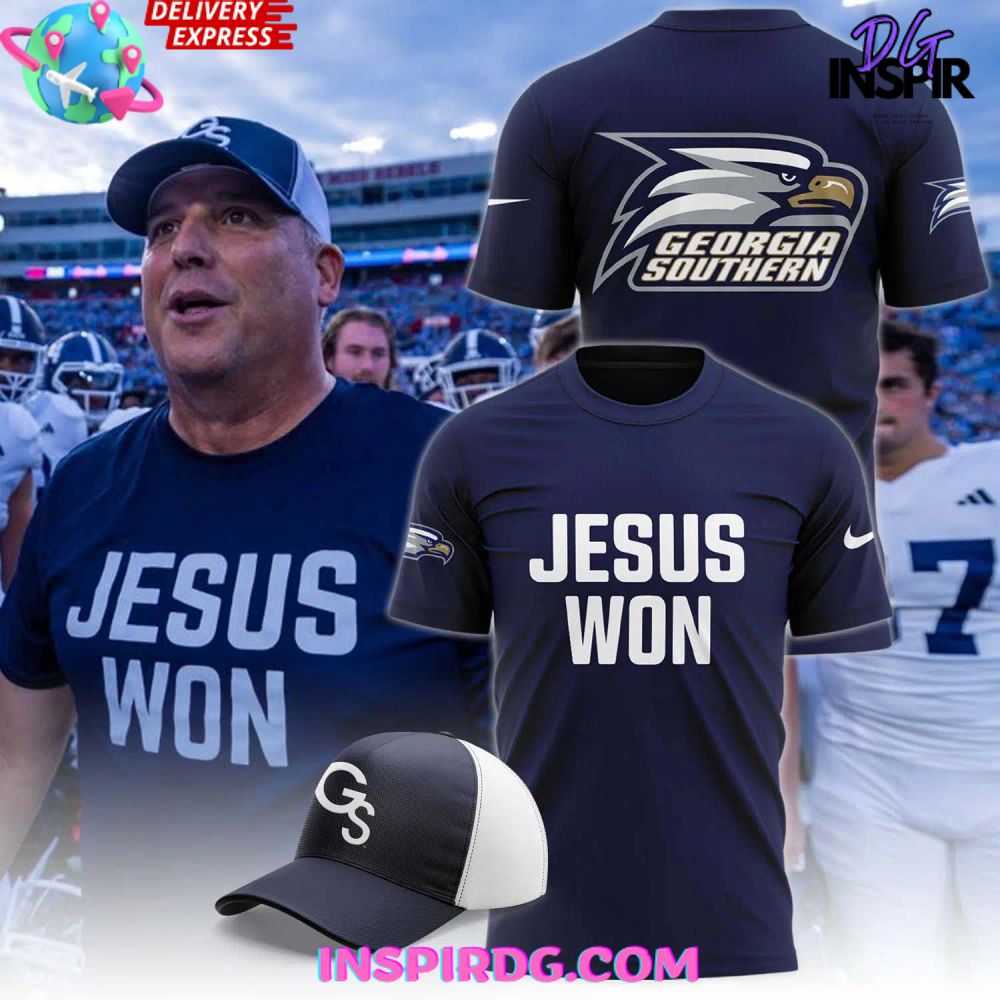 Georgia Southern Eagles Jesus Won 2024 T-Shirt Georgia Southern Eagles Jesus Won 2024 T-Shirt