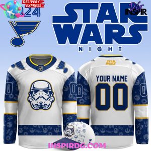 St. Louis Blues x Star Wars Night 2024 Custom Hockey Jersey