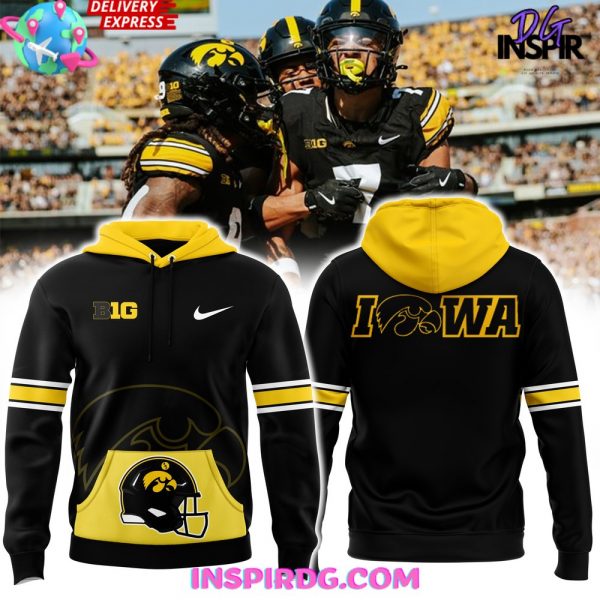 Iowa Hawkeye Football Pullover 2024 Yellow Hoodie