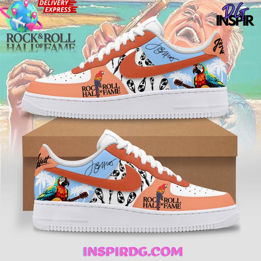 Jimmy Buffett Rock Roll Hall of Fame Limited Nike Air Force 1 InspirDG