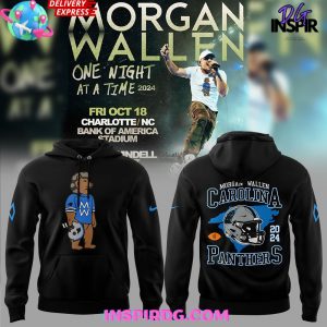 Carolina Panthers x Morgan Wallen 2024 Black Hoodie