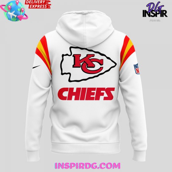 Kansas City Chiefs New Uniform 202425 White Hoodie InspirDG