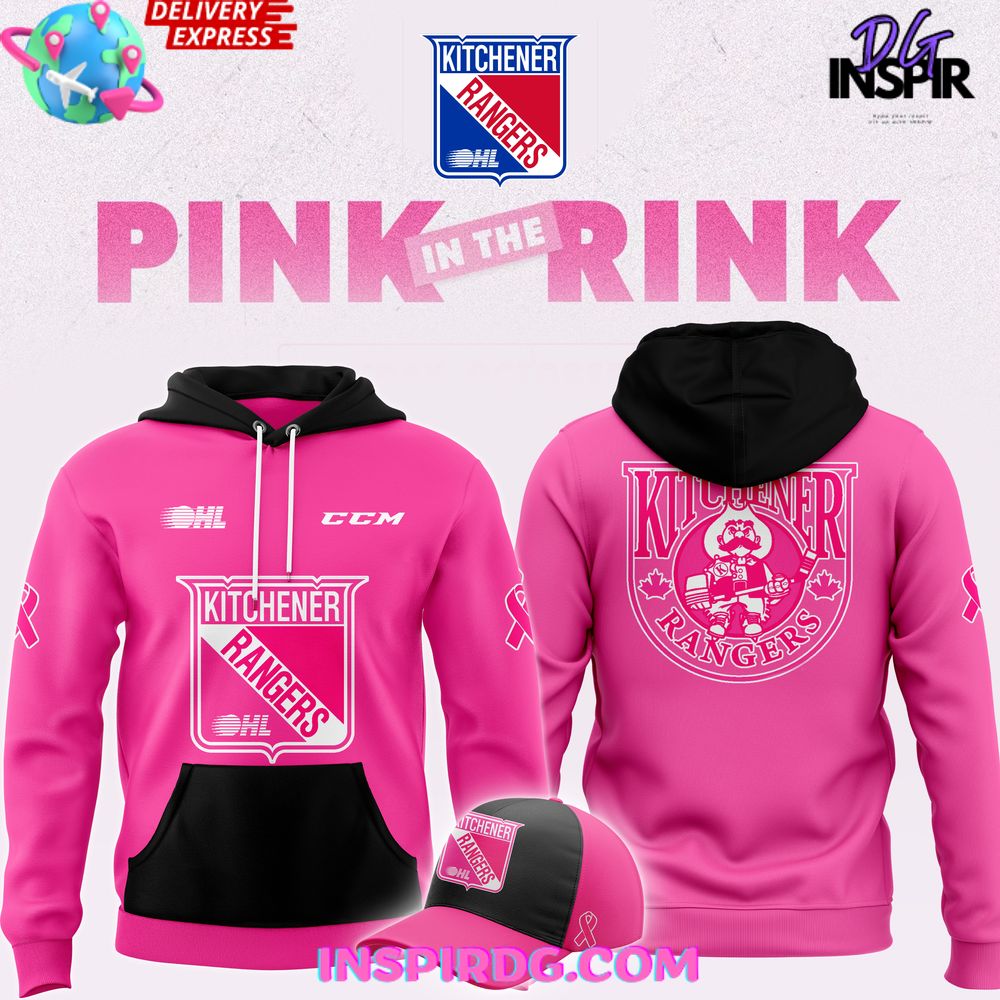 New Kitchener Rangers Pink in the Rink Night 2024 Hoodie