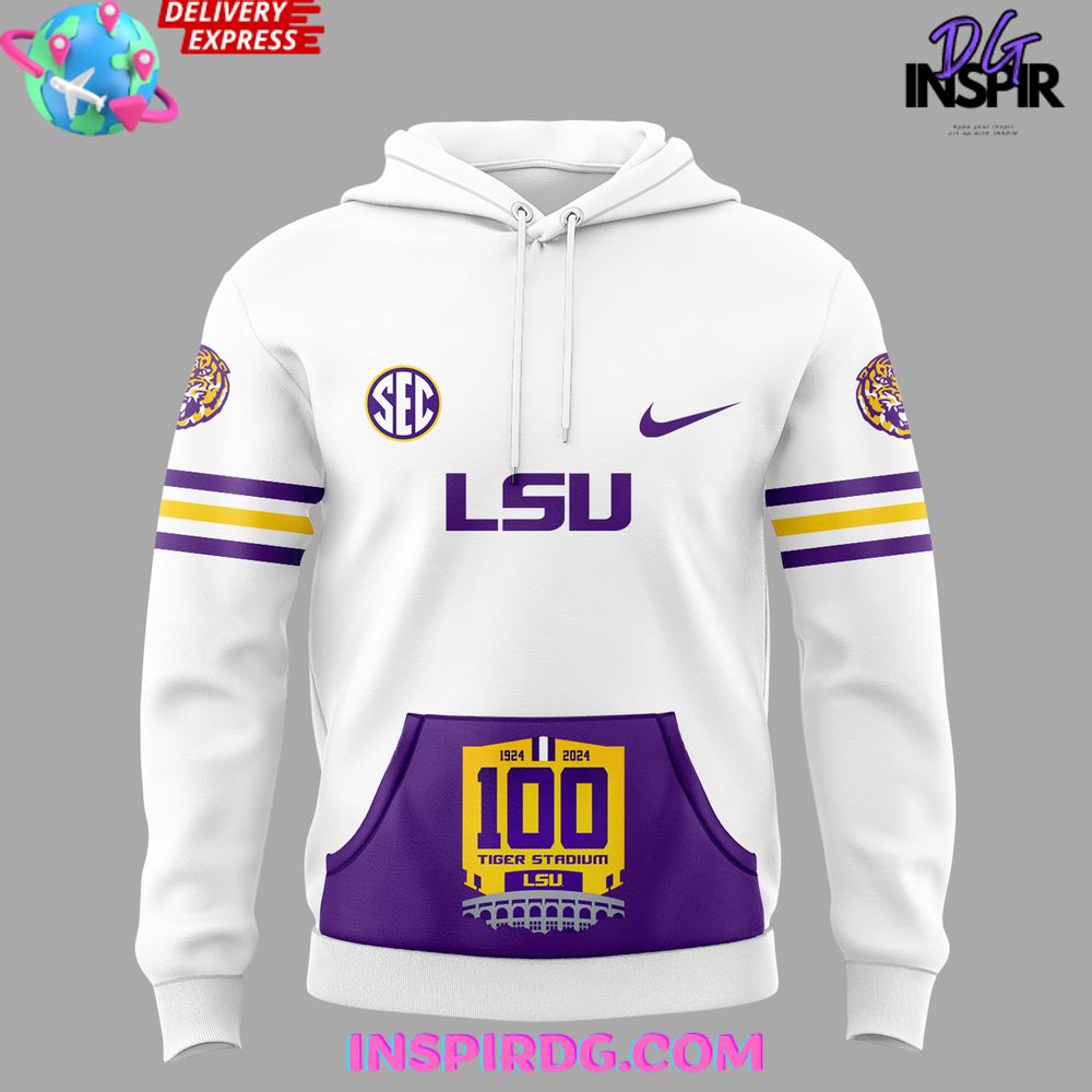 LSU Tigers 100 Tiger Stadium Special Edition Hoodie InspirDG