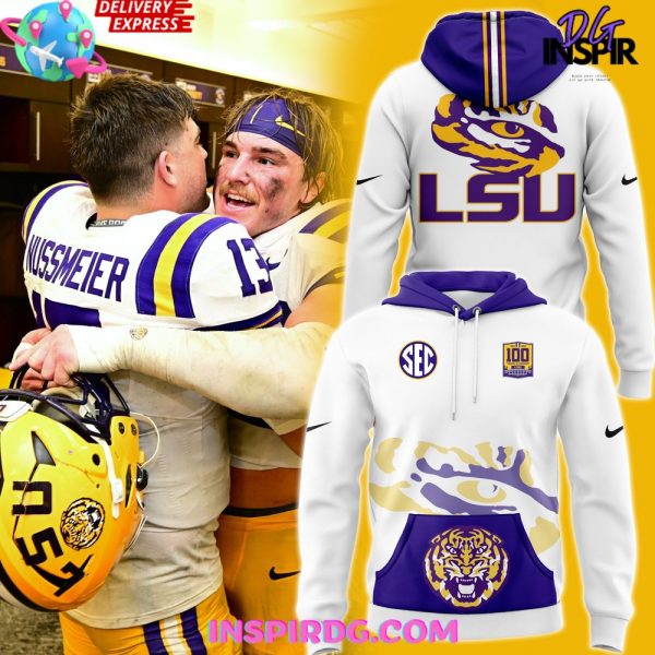 LSU Tigers 100 Years in Tiger Stadium Scratch Hoodie