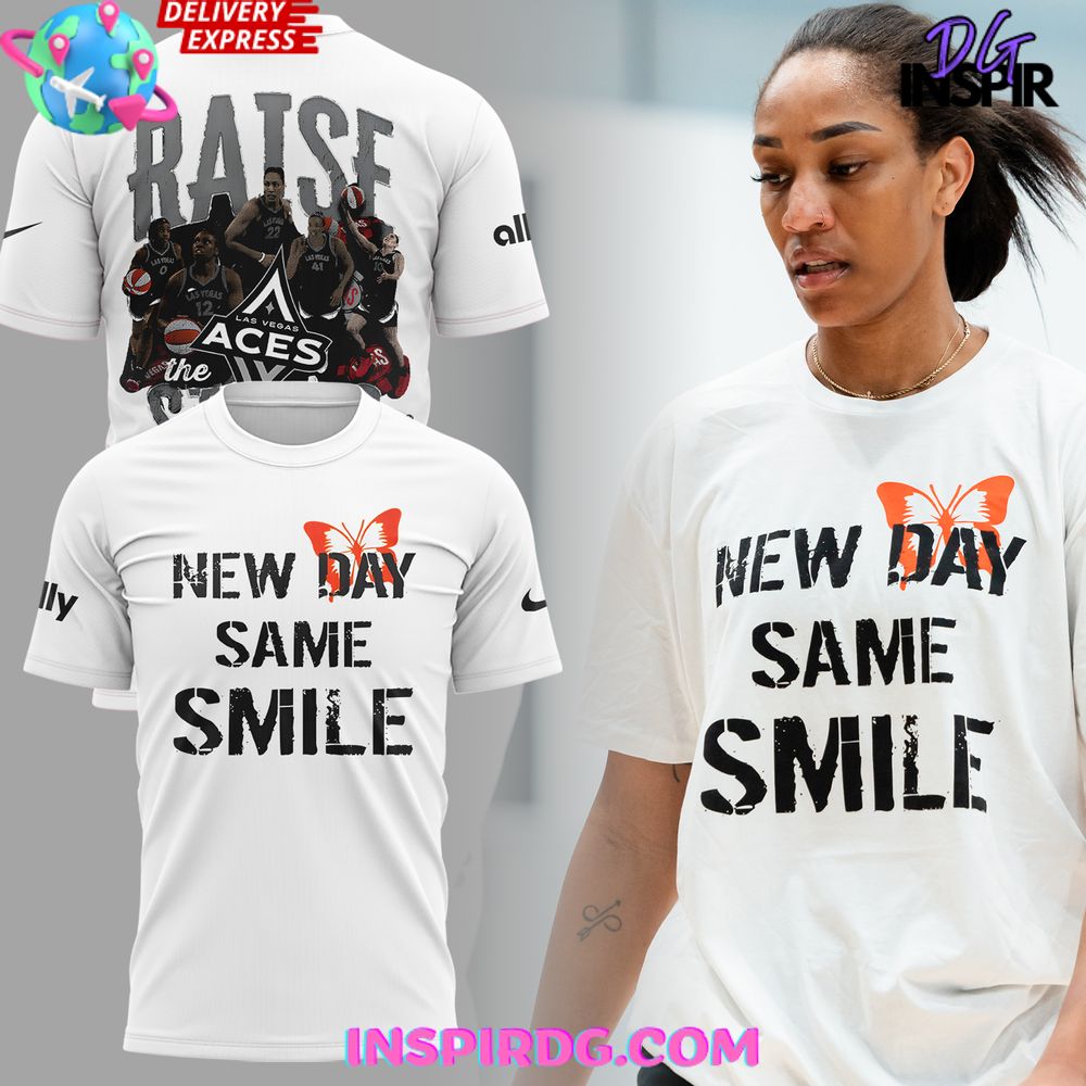 Las Vegas Aces New Day Same Smile 2024 T-Shirt Las Vegas Aces New Day Same Smile 2024 T-Shirt