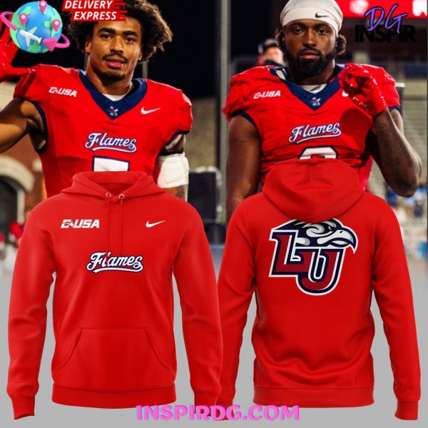 Liberty Flames Football 2024 Red Hoodie
