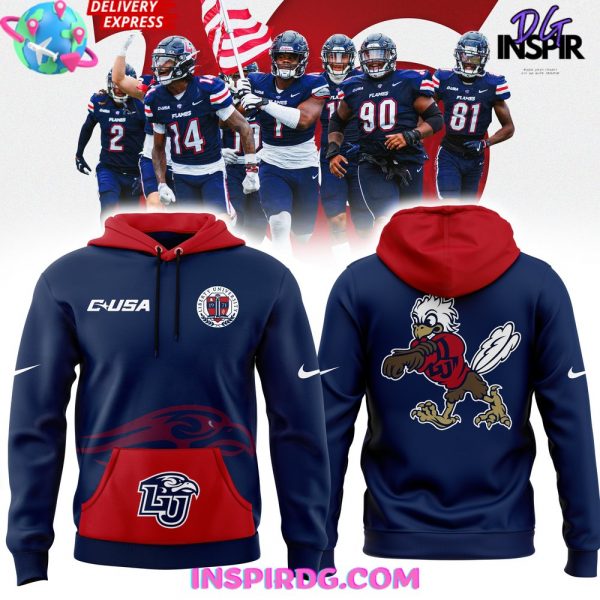Liberty Flames Football Team Spirit 2024 Blue Hoodie