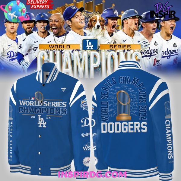 Los Angeles Dodgers World Series Champions 2024 Blue Baseball Jacket