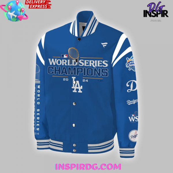Los Angeles Dodgers World Series Champions 2024 Blue Baseball Jacket