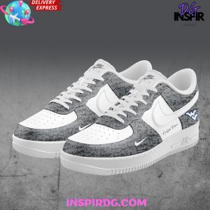 West Virginia Mountaineers Custom Gray Nike Air Force 1
