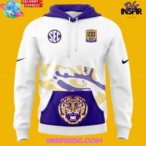 LSU Tigers 100 Years in Tiger Stadium Scratch Hoodie