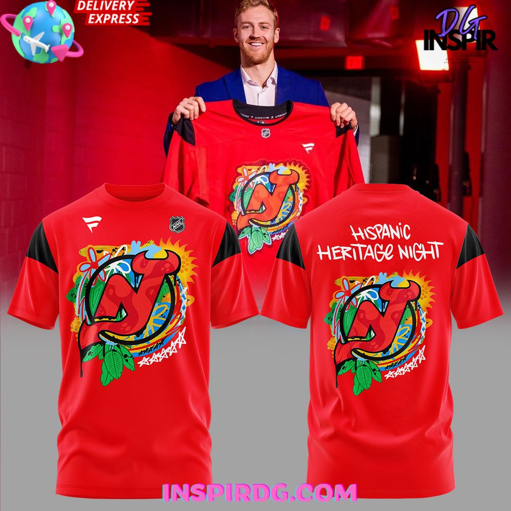 New Jersey Devils Hispanic Heritage Night 2024 T-Shirt New Jersey Devils Hispanic Heritage Night 2024 T-Shirt