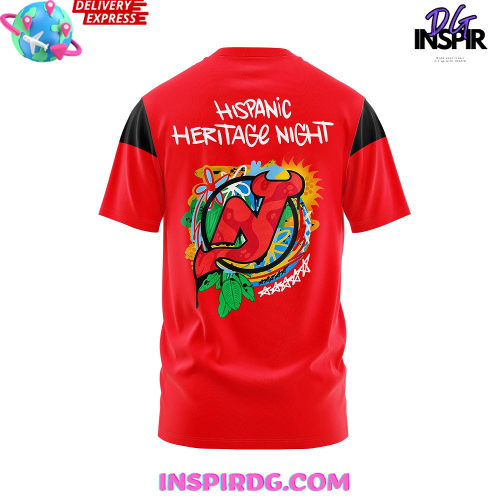 New Jersey Devils Hispanic Heritage Night 2024 T-Shirt New Jersey Devils Hispanic Heritage Night 2024 T-Shirt