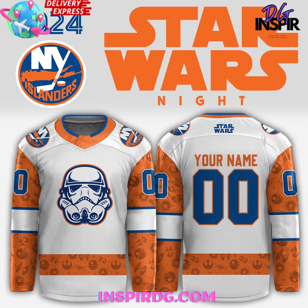 New York Islanders x Star Wars Night 2024 Custom Hockey Jersey InspirDG