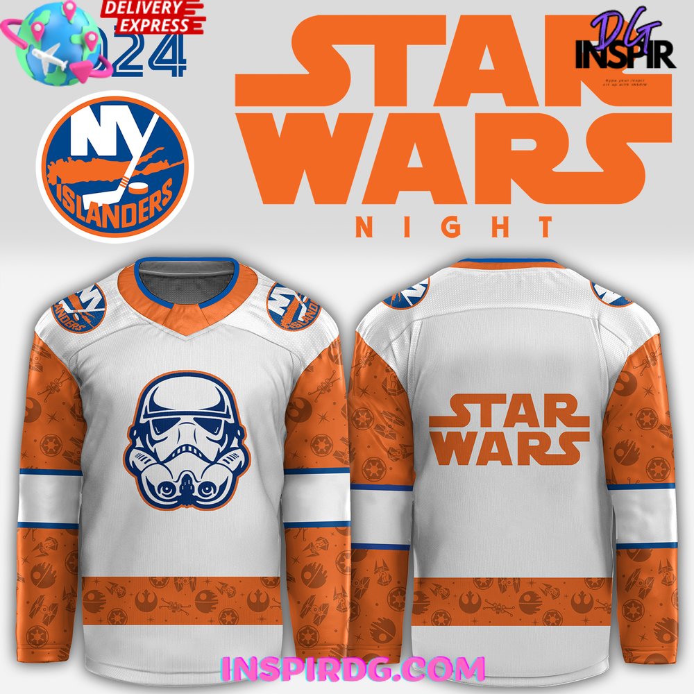 New York Islanders x Star Wars Night 2024 Hockey Jersey InspirDG