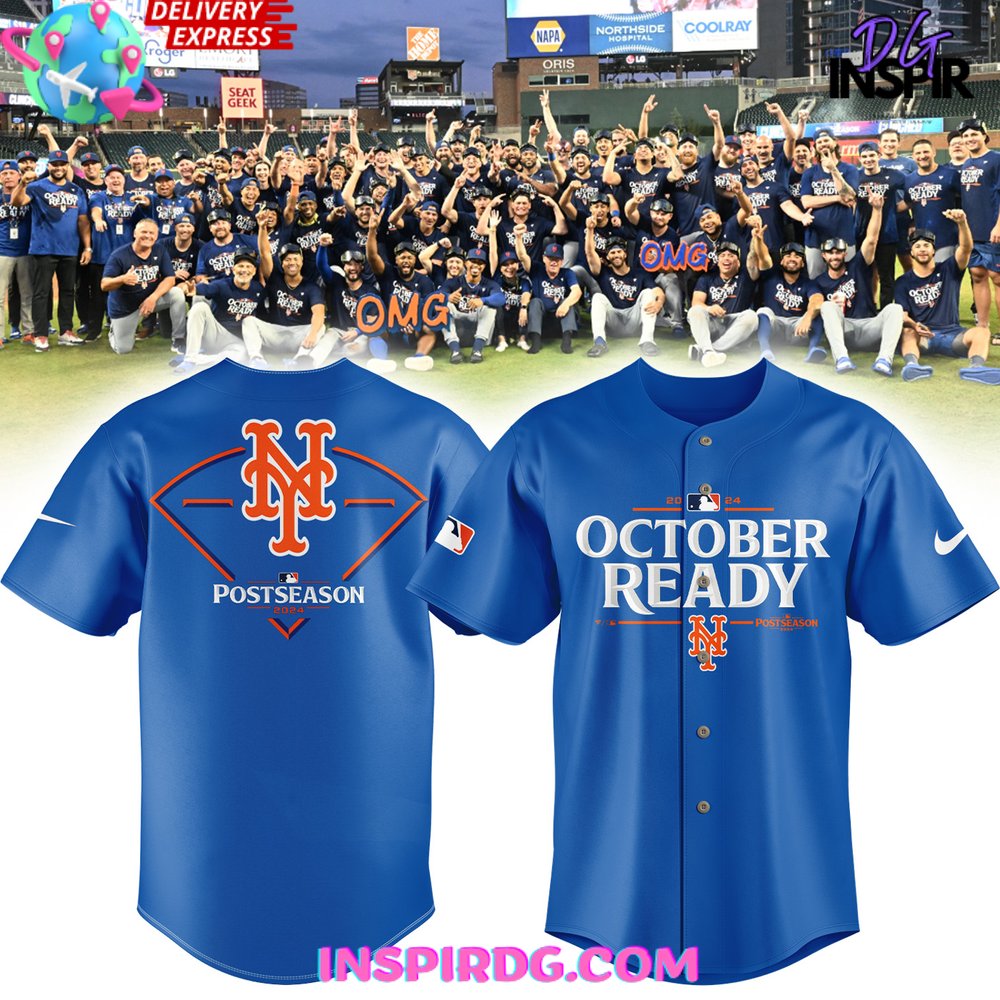 New York Mets October Ready 2024 Blue Baseball Jersey InspirDG