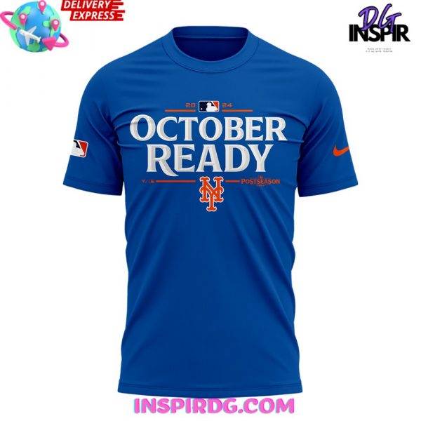New York Mets October Ready 2024 Blue T-Shirt