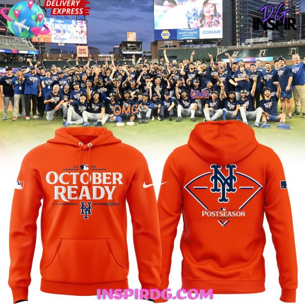New York Mets October Ready 2024 Orange Hoodie
