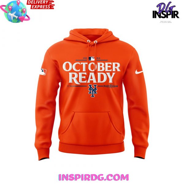 New York Mets October Ready 2024 Orange Hoodie