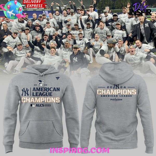 New York Yankees American League Champions 2024 Grey Hoodie